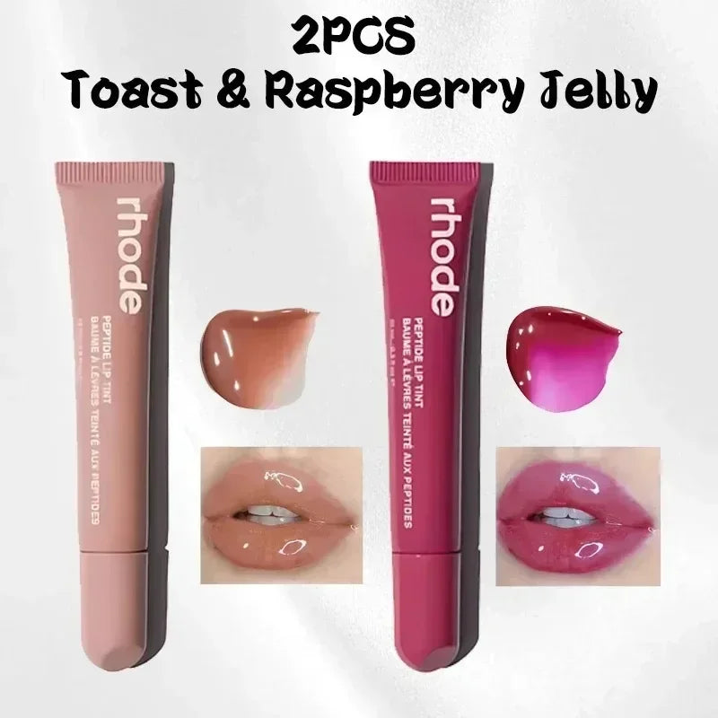 New Lip Balm Phone Case Lip Gloss Long-lasting Moisturizing Lipstick Raspberry jelly Ribbon Toast Espresso Transparent Lip Glaze