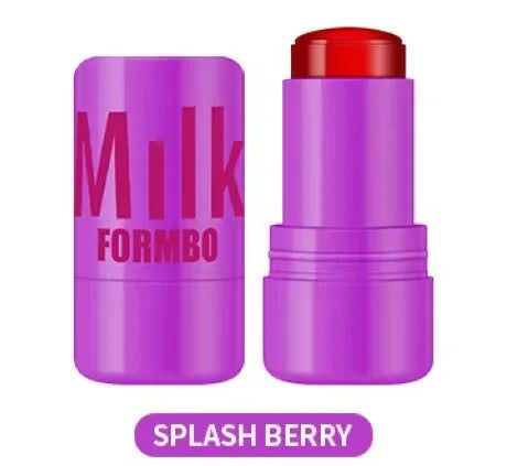 3-in-1 Milk Jelly Facial Blush Stick Lip Gloss Rouge Moisturizing Long-lasting Natural Lipstick Stick Beauty Makeup Tool