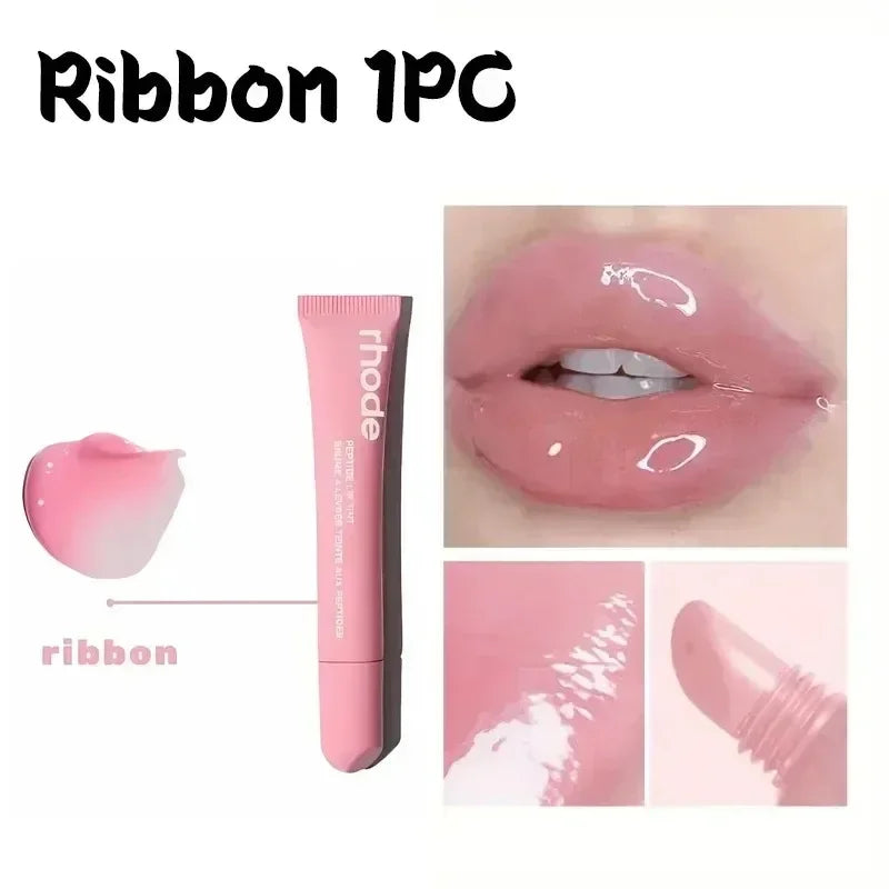 New Lip Balm Phone Case Lip Gloss Long-lasting Moisturizing Lipstick Raspberry jelly Ribbon Toast Espresso Transparent Lip Glaze