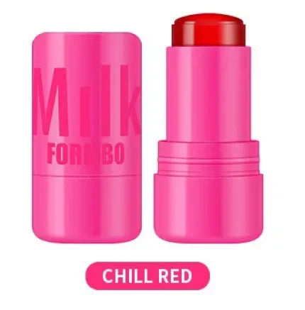 3-in-1 Milk Jelly Facial Blush Stick Lip Gloss Rouge Moisturizing Long-lasting Natural Lipstick Stick Beauty Makeup Tool