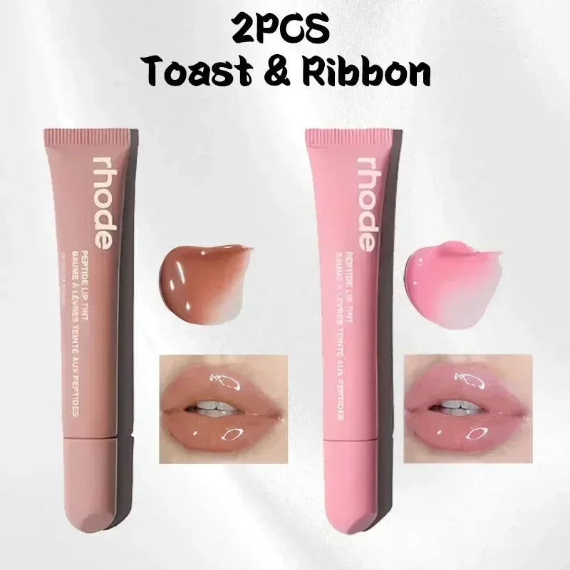 New Lip Balm Phone Case Lip Gloss Long-lasting Moisturizing Lipstick Raspberry jelly Ribbon Toast Espresso Transparent Lip Glaze