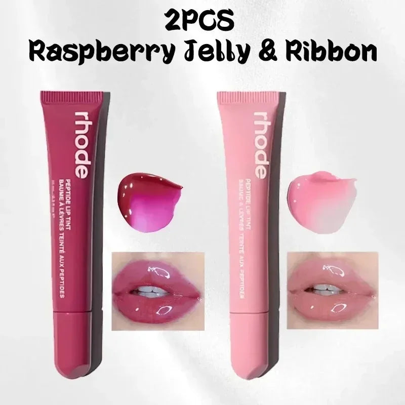 New Lip Balm Phone Case Lip Gloss Long-lasting Moisturizing Lipstick Raspberry jelly Ribbon Toast Espresso Transparent Lip Glaze