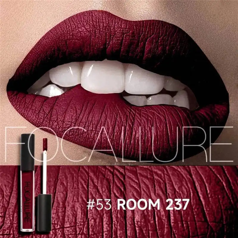 FOCALLURE Waterproof Liquid Lipstick Batom Red Velvet Lip Tint Brown Nude Matte Colourful Lipstick Makeup Cosmetics Maquiagem