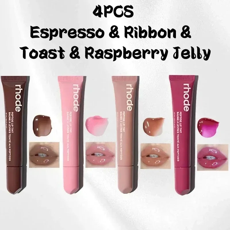 New Lip Balm Phone Case Lip Gloss Long-lasting Moisturizing Lipstick Raspberry jelly Ribbon Toast Espresso Transparent Lip Glaze