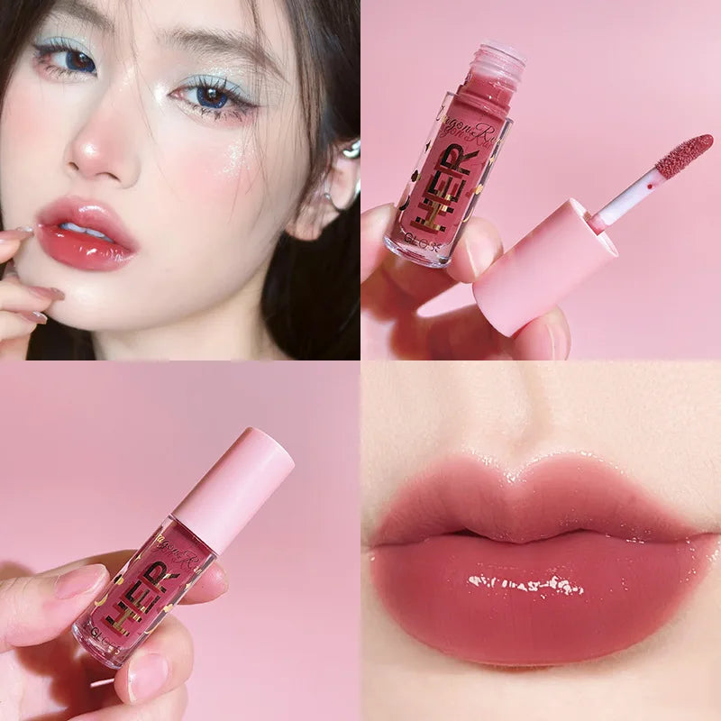 Crystal Jelly Lipgloss Liquid 8 Colors Lipstick Makeup Lip Color Batom Long Lasting Sexy Red Pink Nude Women Lip Gloss Bulk