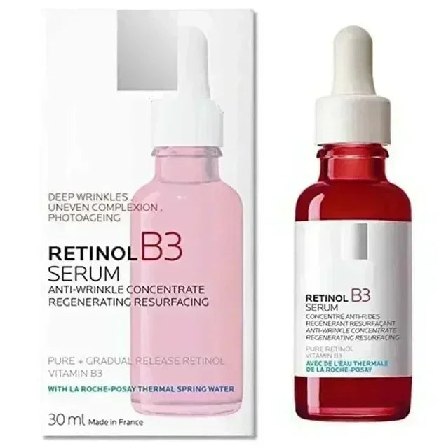 Effaclar Serum Niacinamide 10 RETINOL B3 HYALU B5 VITAMIN C10 for Bright and Radiant Skin and Pore Minimizing, Made in France