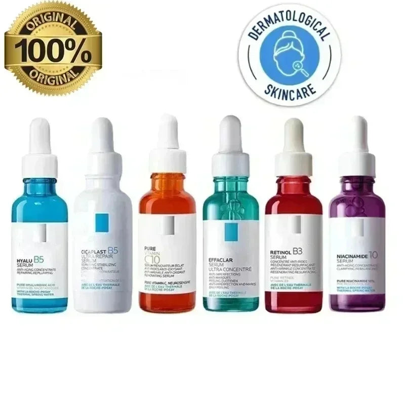 Effaclar Serum Niacinamide 10 RETINOL B3 HYALU B5 VITAMIN C10 for Bright and Radiant Skin and Pore Minimizing, Made in France