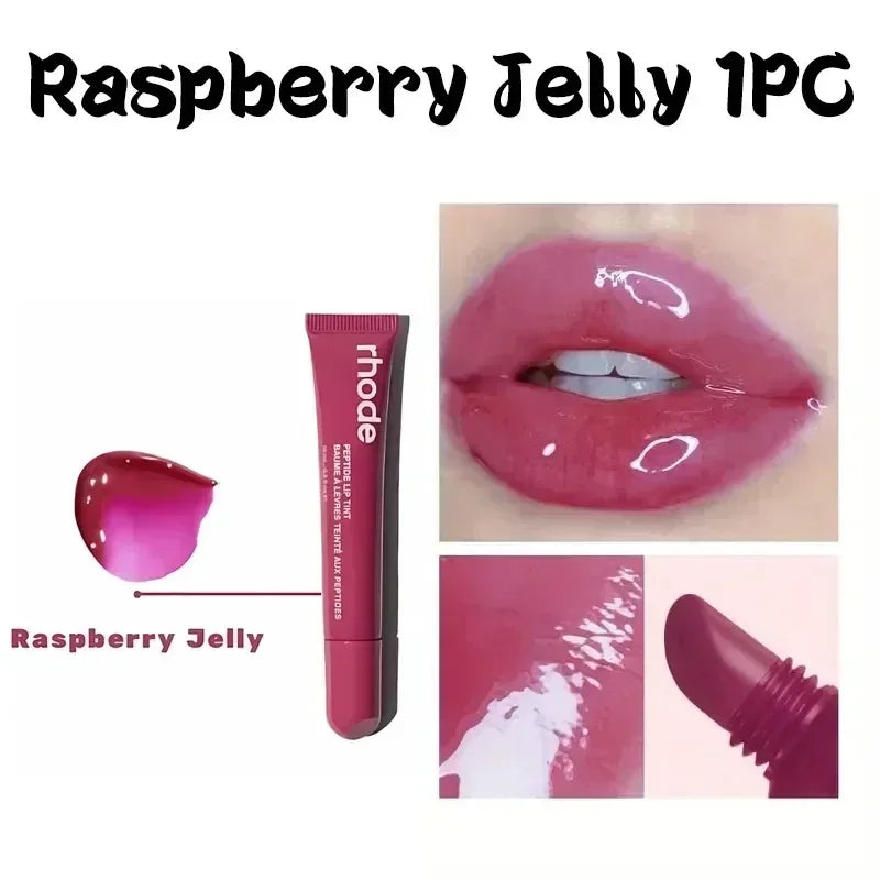 New Lip Balm Phone Case Lip Gloss Long-lasting Moisturizing Lipstick Raspberry jelly Ribbon Toast Espresso Transparent Lip Glaze